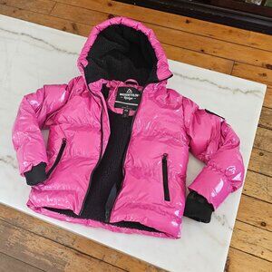Mountain Ridge Kids' Shiny Pink Puffer Jacket with Sherpa Lining